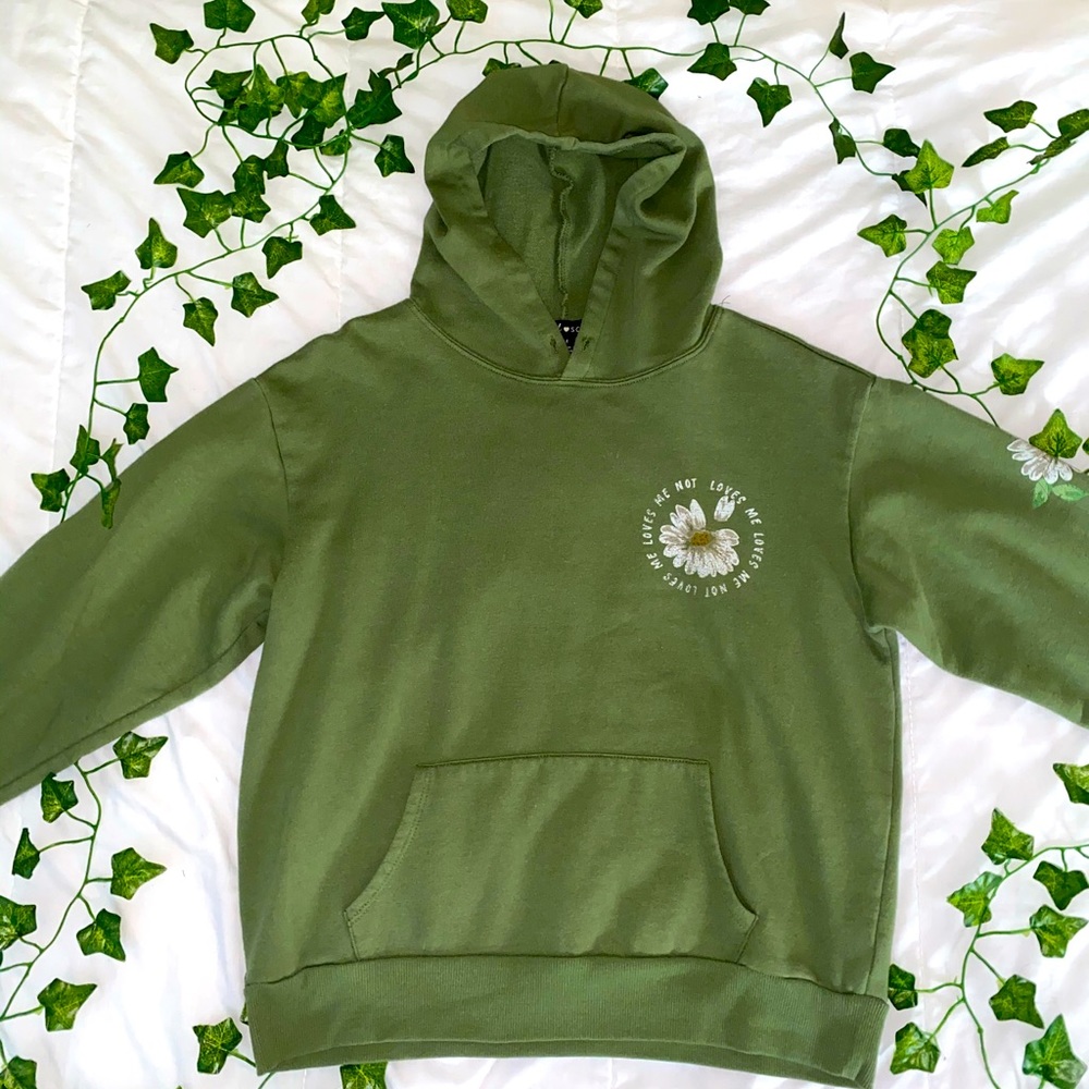green hoodie